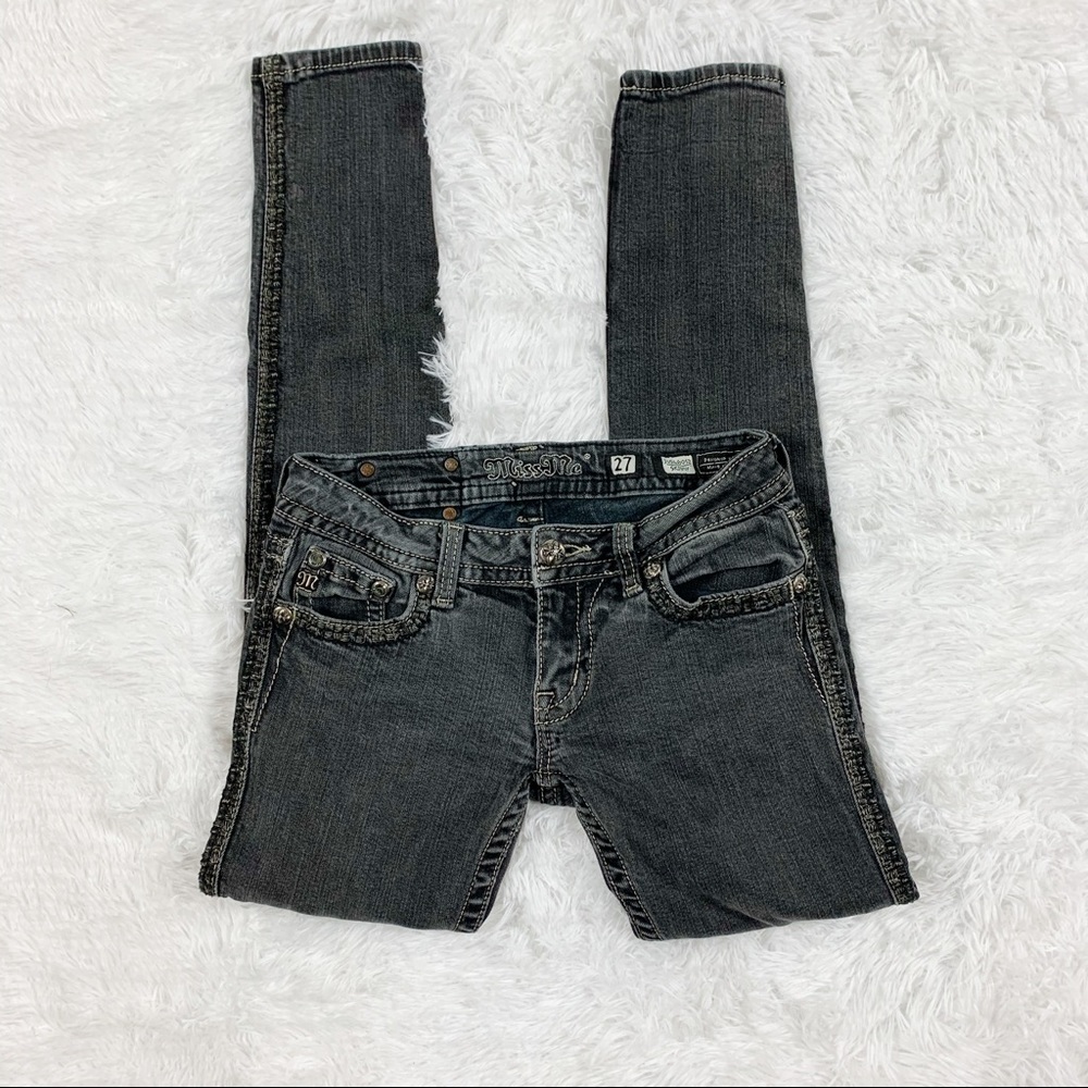 MISS ME Light Black Skinny Jeans Size 27
